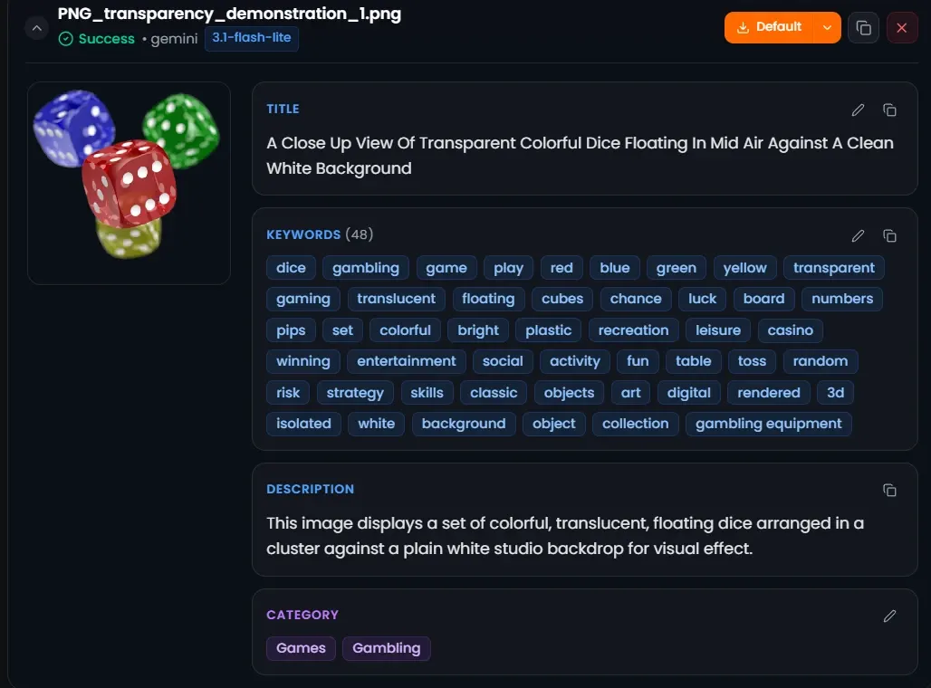 OVHE Tech result panel screenshot